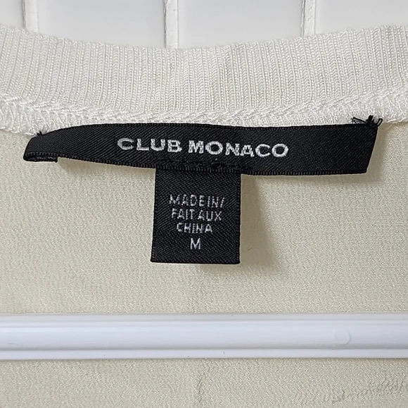 Club Monaco Cream Racerback Tank Top - Picture 4 of 6